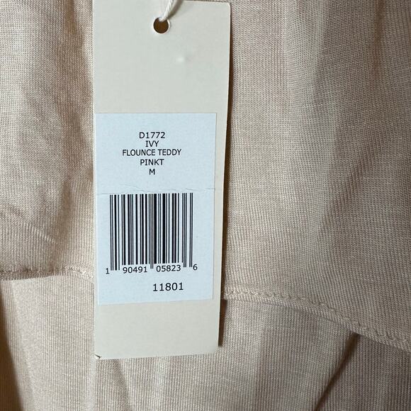 Eberjey Ivy Flounce Teddy Pink Tint Romper - Picture 6 of 6